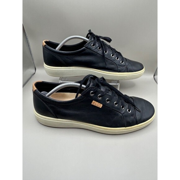 ECCO Soft 7 Craze Mens Casual Low Top Sneakers Black Leather Size 45 US 11 - Picture 4 of 10